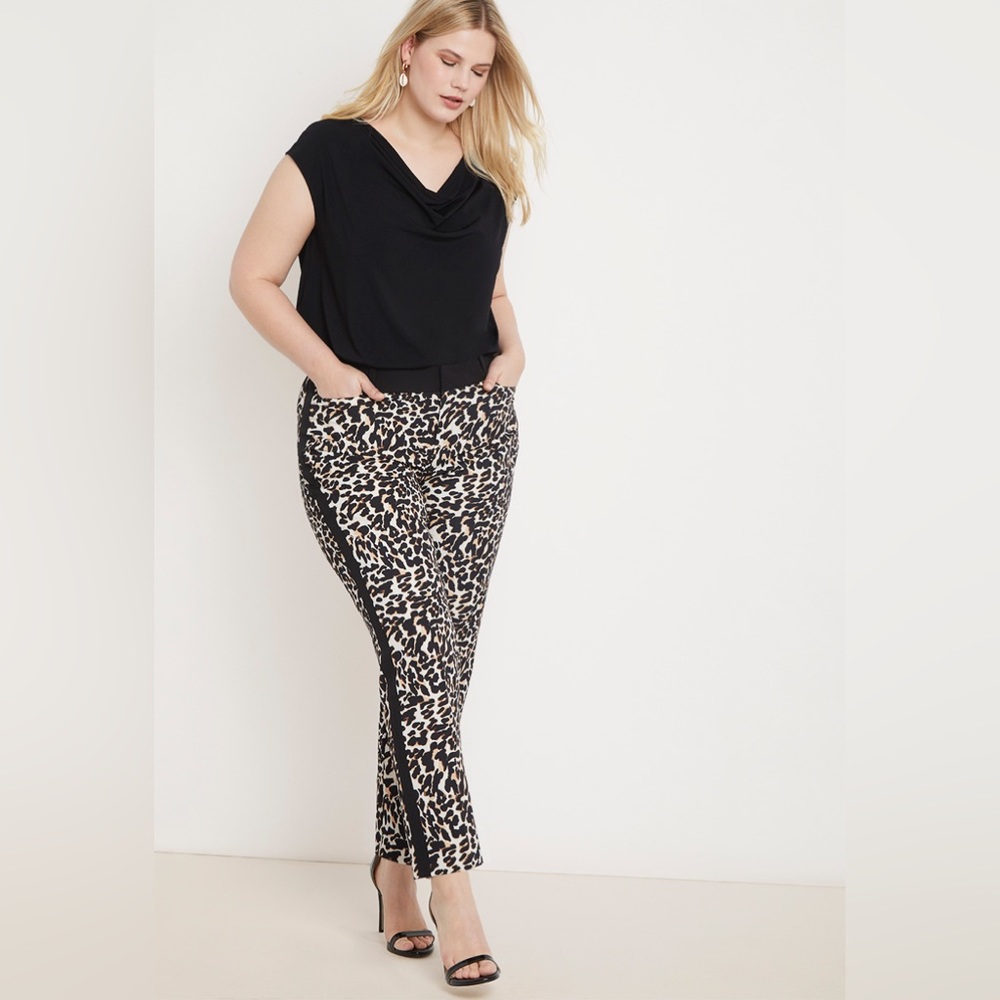ELouqqi Leopard Kaky Pants